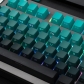 Cyan Adore Full PBT Gradient Cyan Dip-dye Keycaps Set Doubleshot Backlit OEM Profile for Cherry MX Mechanical Keyboard
